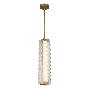 Alora - PD374624VBCR-UNV - LED Pendant - Alai - Vintage Brass/Ribbed Glass