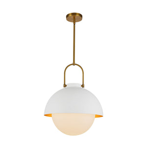 Alora - PD507216WHOP - One Light Pendant - Harper - White/Opal Glass