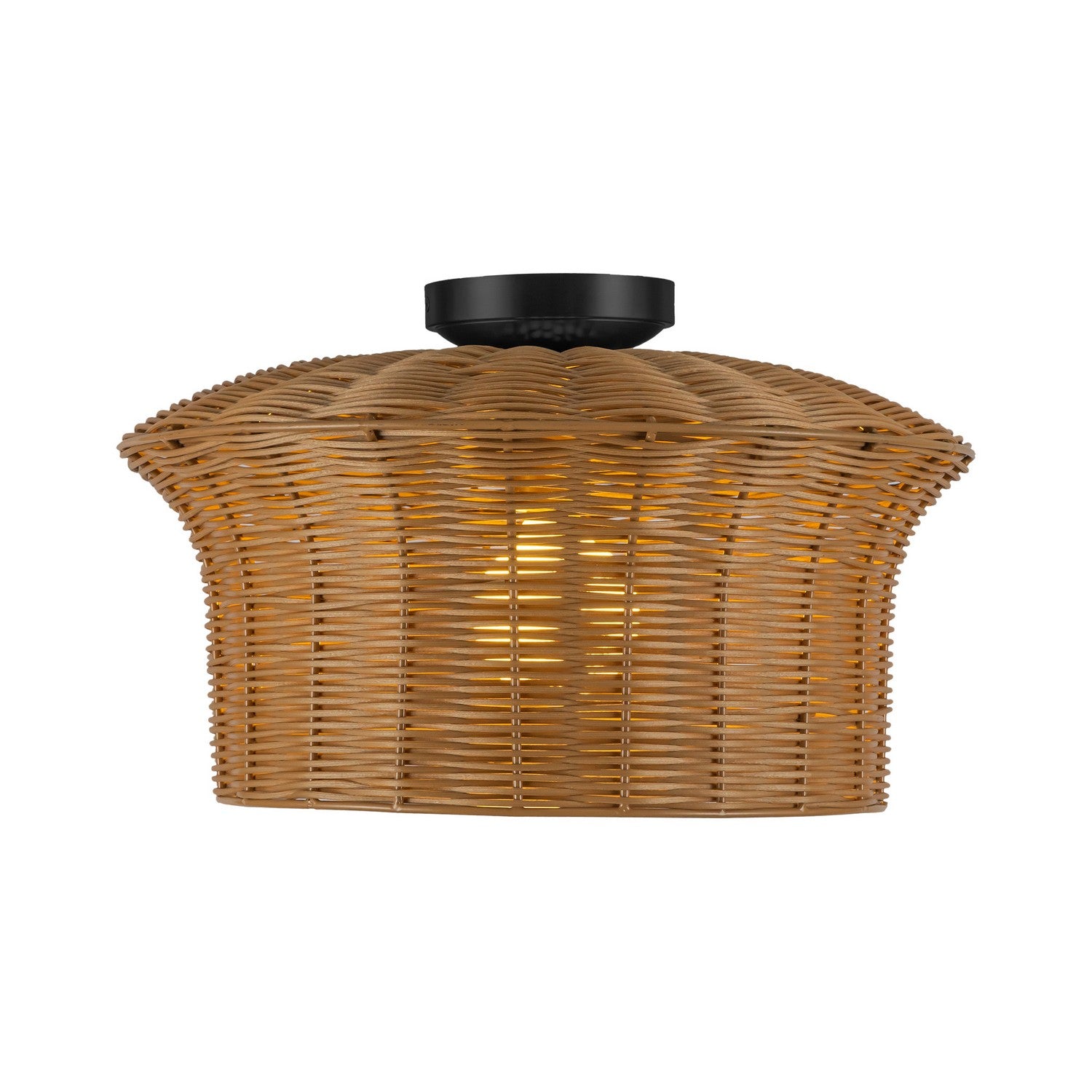 Alora - SF641016MB - One Light Semi-Flush Mount - Kai - Matte Black