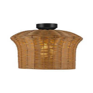 Alora - SF641016MB - One Light Semi-Flush Mount - Kai - Matte Black