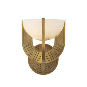 Alora - WV362106VBAR-UNV - LED Wall Vanity - Colette - Vintage Brass/Alabaster