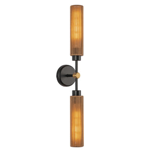 Alora - WV491223MBTJ - Two Light Vanity - Colby - Matte Black/Tan Jute