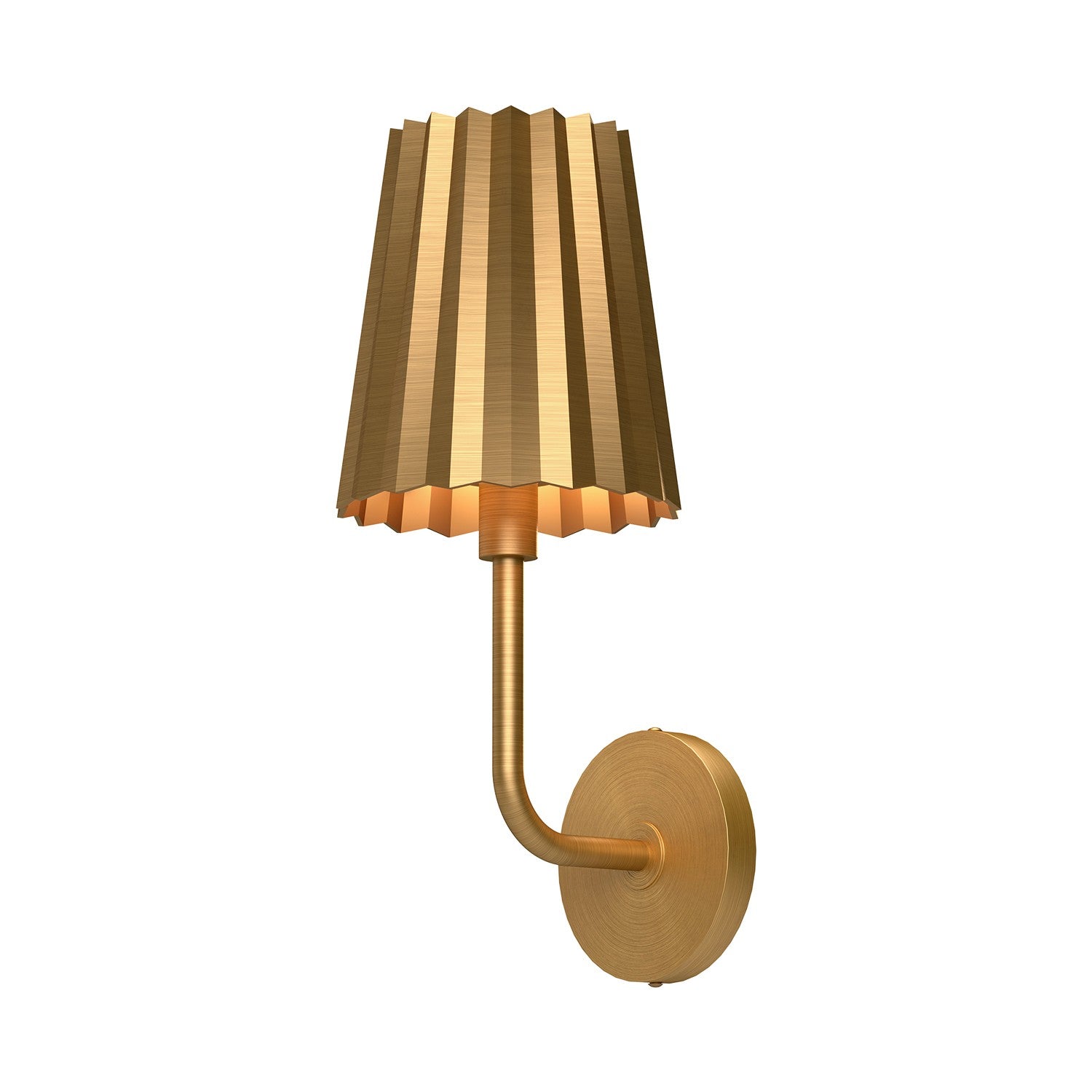 Alora - WV528007AG - One Light Vanity - Plisse - Aged Gold