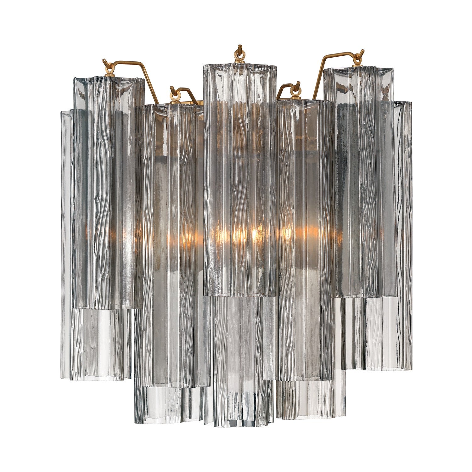 Crystorama - ADD-303-AG-SM - Two Light Wall Sconce - Addis - Aged Brass