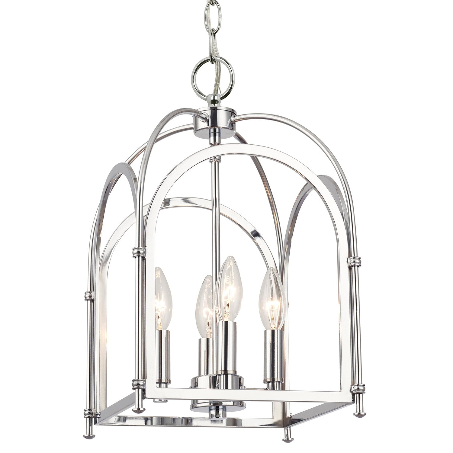 Crystorama - ED444114CH - Four Light Pendant - Kai - Polished Chrome