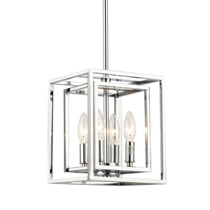 Crystorama - ED884124CH - Four Light Pendant - Kai - Polished Chrome