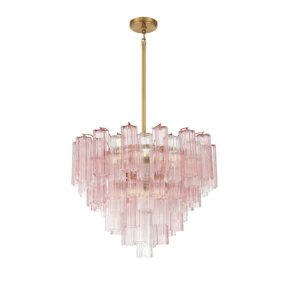 Crystorama - ADD-312-AG-SP - 12 Light Chandelier - Addis - Aged Brass