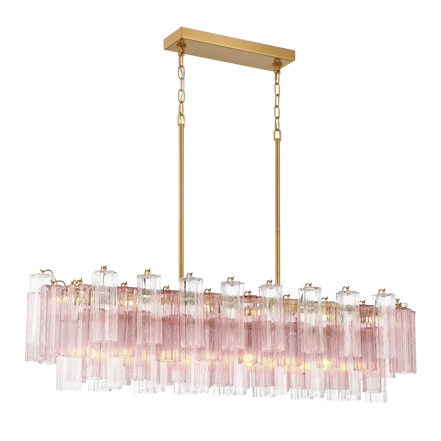 Crystorama - ADD-317-AG-SP - 14 Light Linear Chandelier - Addis - Aged Brass