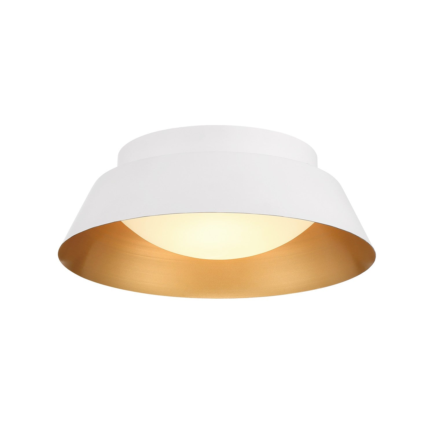 Crystorama - ED0552202WHGD - LED Flush Mount - Donoven - White + Gold