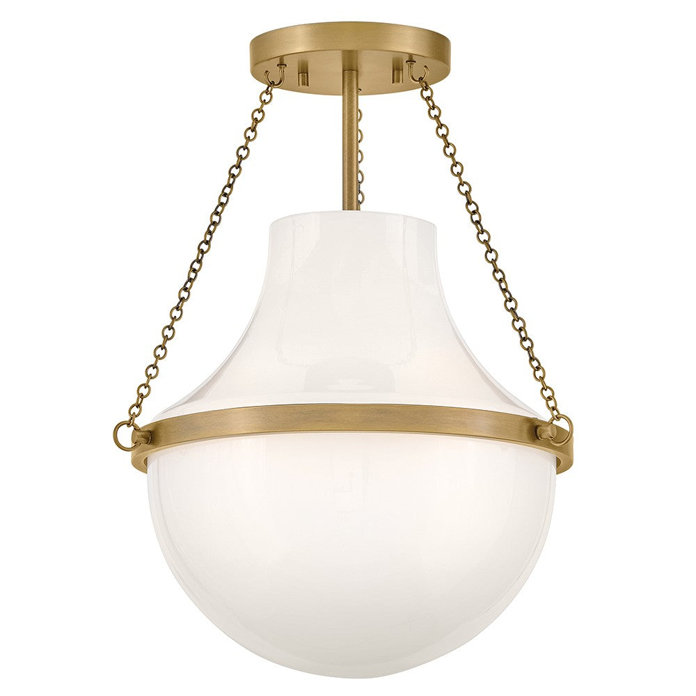 Hinkley - 46891HB - LED Semi-Flush Mount - Collins - Heritage Brass