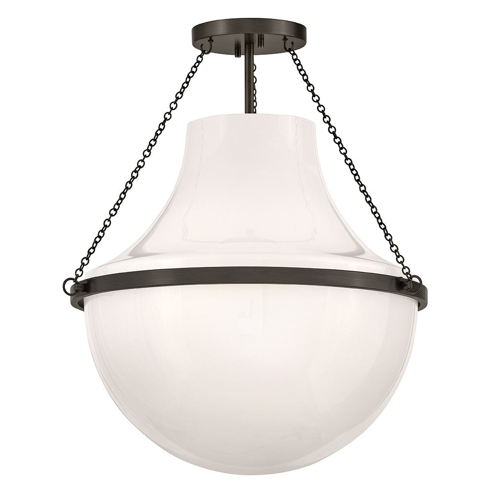 Hinkley - 46893BX - LED Semi-Flush Mount - Collins - Black Oxide