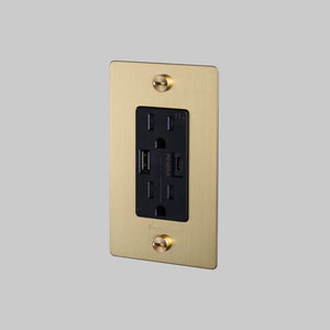 Buster + Punch - NSK-053410 - Duplex Outlet - Brass