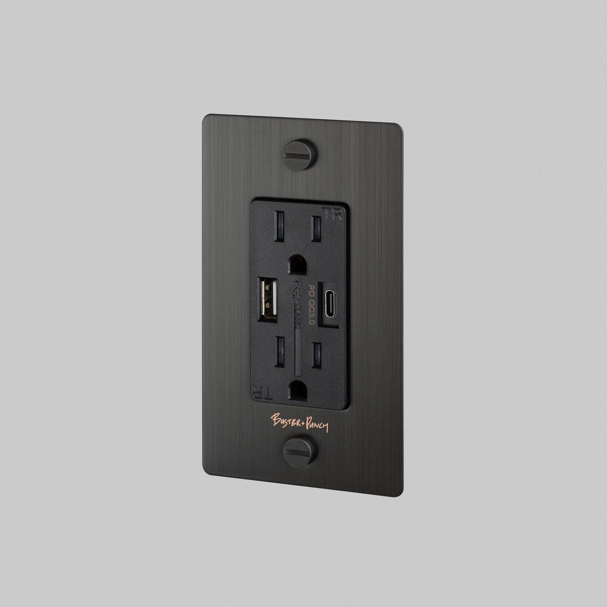 Buster + Punch - NSK-453411 - Duplex Outlet - Smoked Bronze