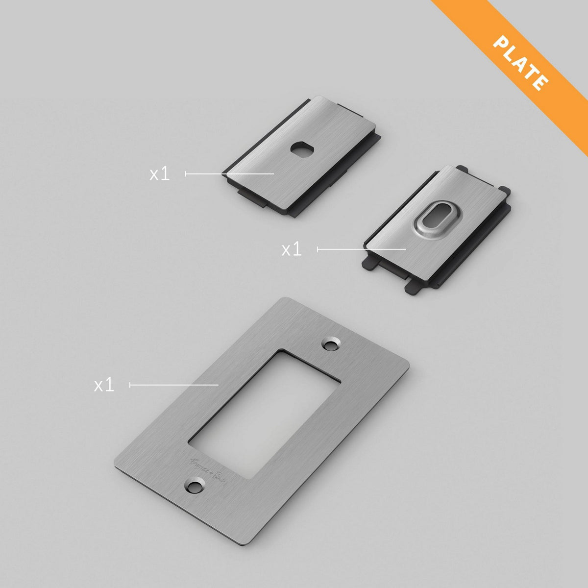 Buster + Punch - NPL-07292 - Wall Plate - Steel