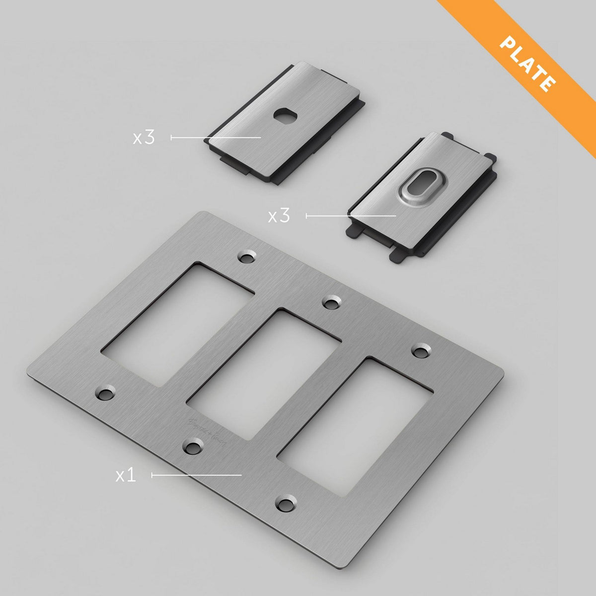 Buster + Punch - NPL-07302 - Wall Plate - Steel