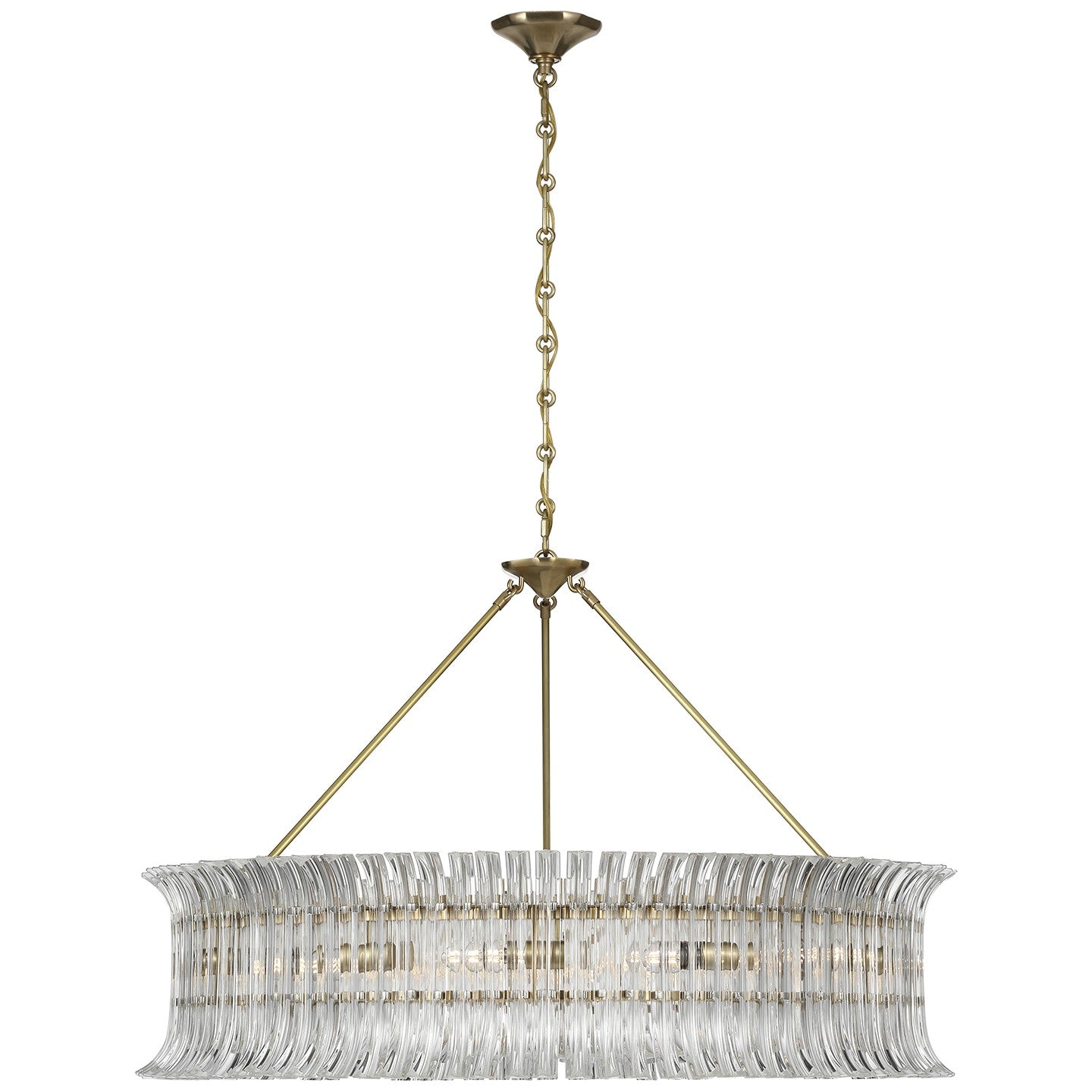 Visual Comfort Signature - ARN 5070HAB-CG - LED Chandelier - Rhine - Hand-Rubbed Antique Brass