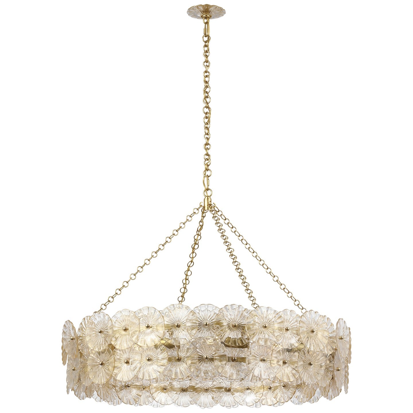 Visual Comfort Signature - JN 5037HAB-GF - LED Chandelier - Gianna - Hand-Rubbed Antique Brass