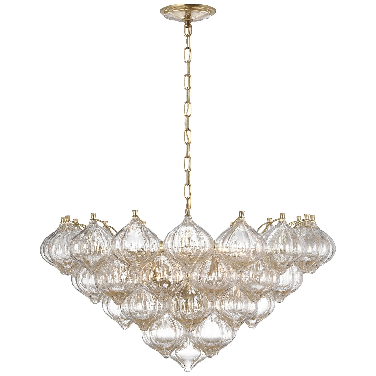 Visual Comfort Signature - JN 5145HAB-GF - LED Chandelier - Caselli - Hand-Rubbed Antique Brass