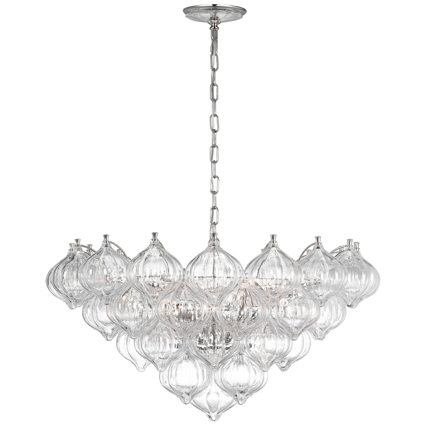 Visual Comfort Signature - JN 5145PN-CG - LED Chandelier - Caselli - Polished Nickel