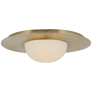 Visual Comfort Signature - KW 4007AB-ALB - LED Flush Mount - Fosse - Antique-Burnished Brass
