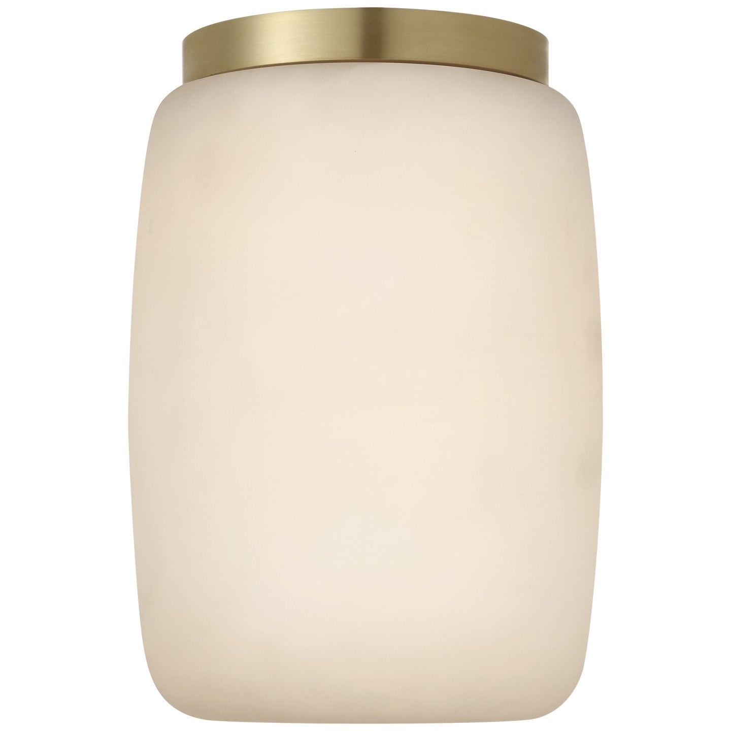 Visual Comfort Signature - KW 4903ALB/AB - LED Flush Mount - Formosa - Alabaster and Antique-Burnished Brass
