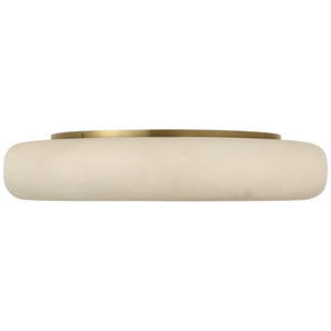 Visual Comfort Signature - KW 4905ALB/AB - LED Flush Mount - Formosa - Alabaster and Antique-Burnished Brass