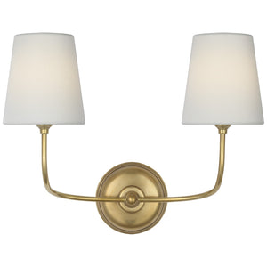 Visual Comfort Signature - TOB 2088HAB-L-CL - LED Wall Sconce - Vendome - Hand-Rubbed Antique Brass