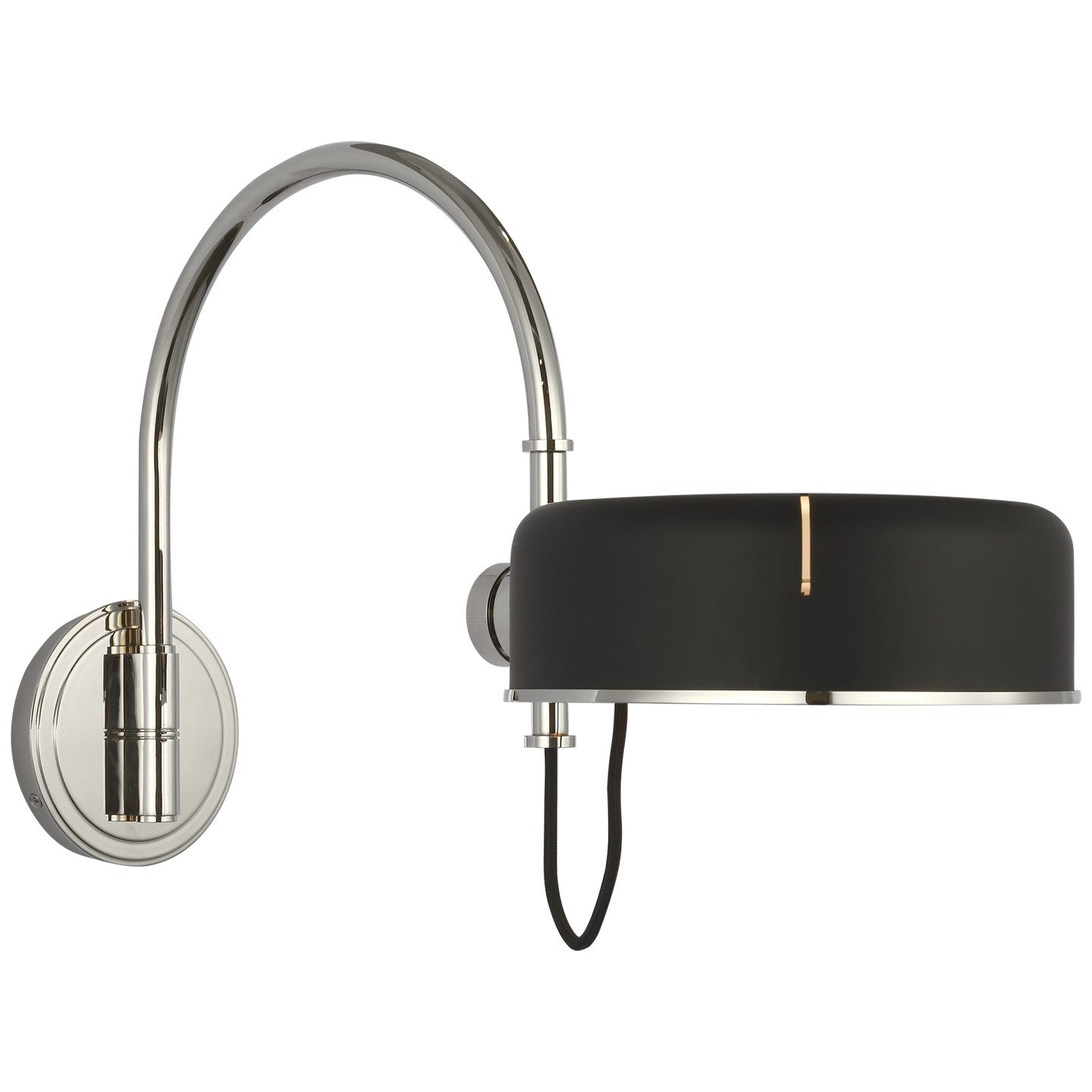 Visual Comfort Signature - TOB 2132PN-BLK - LED Wall Sconce - Oso - Polished Nickel