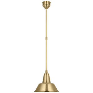 Visual Comfort Signature - TOB 5802HAB-HAB - LED Pendant - Academy Barn Light - Hand-Rubbed Antique Brass