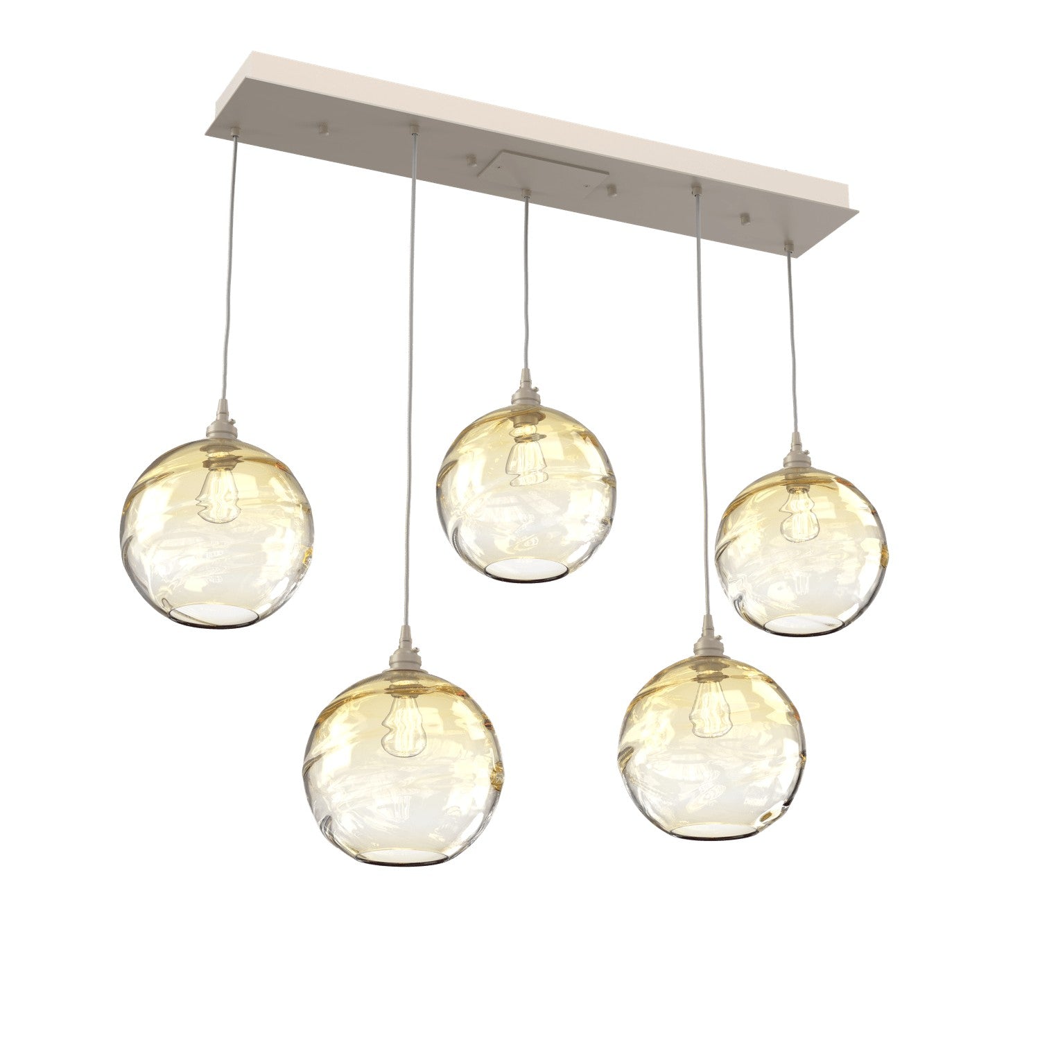 Hammerton Studio - PLB0047-05-BS-OA-C01-E2 - Linear Pendant - Terra - Beige Silver