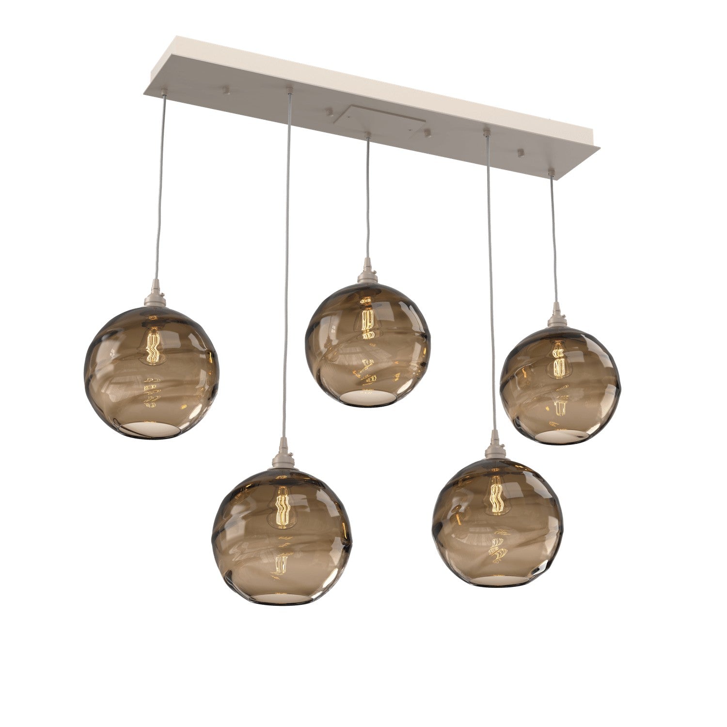 Hammerton Studio - PLB0047-05-BS-OB-C01-E2 - Linear Pendant - Terra - Beige Silver