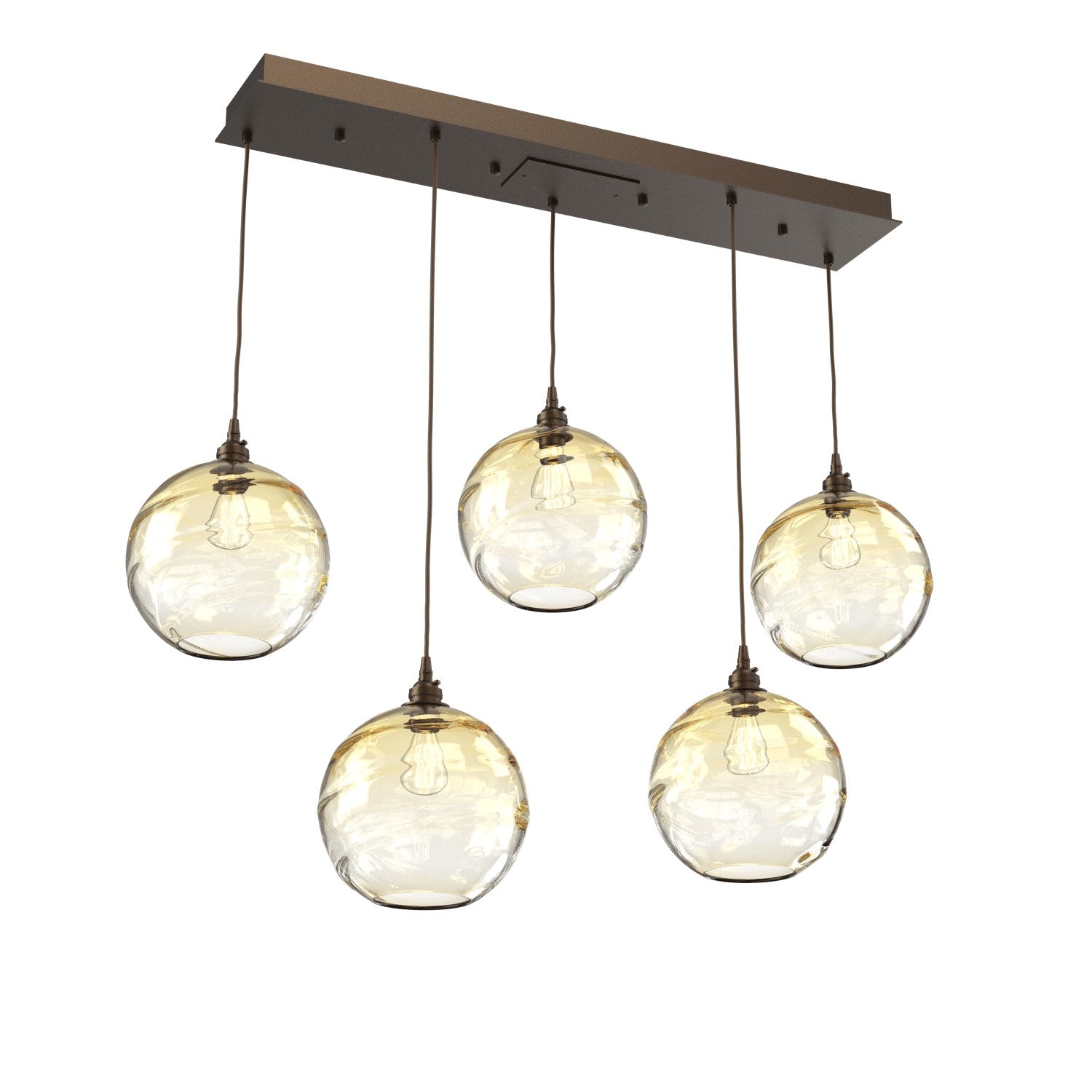 Hammerton Studio - PLB0047-05-FB-OA-C01-E2 - Linear Pendant - Terra - Flat Bronze