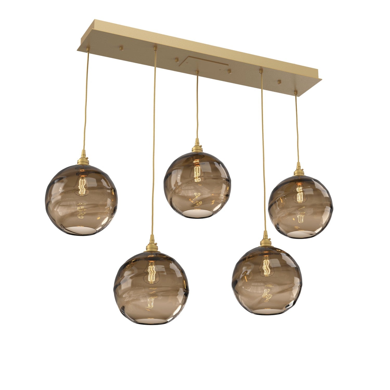 Hammerton Studio - PLB0047-05-GB-OB-C01-E2 - Linear Pendant - Terra - Gilded Brass