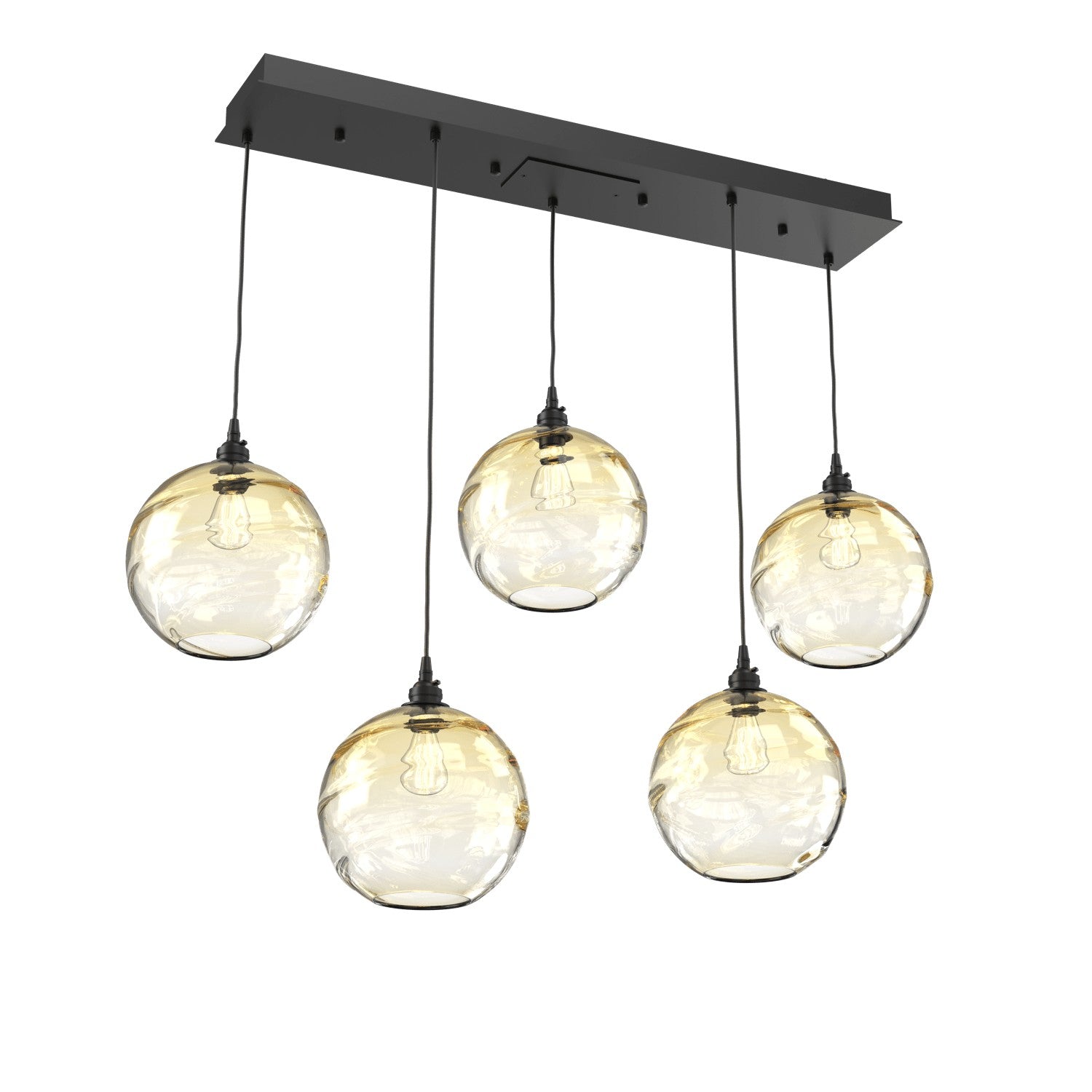 Hammerton Studio - PLB0047-05-MB-OA-C01-E2 - Linear Pendant - Terra - Matte Black