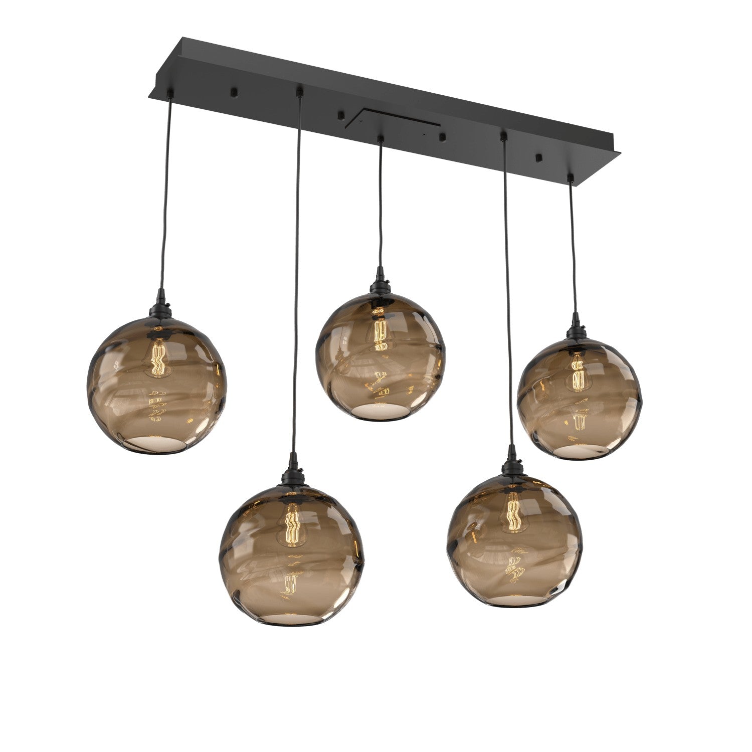 Hammerton Studio - PLB0047-05-MB-OB-C01-E2 - Linear Pendant - Terra - Matte Black
