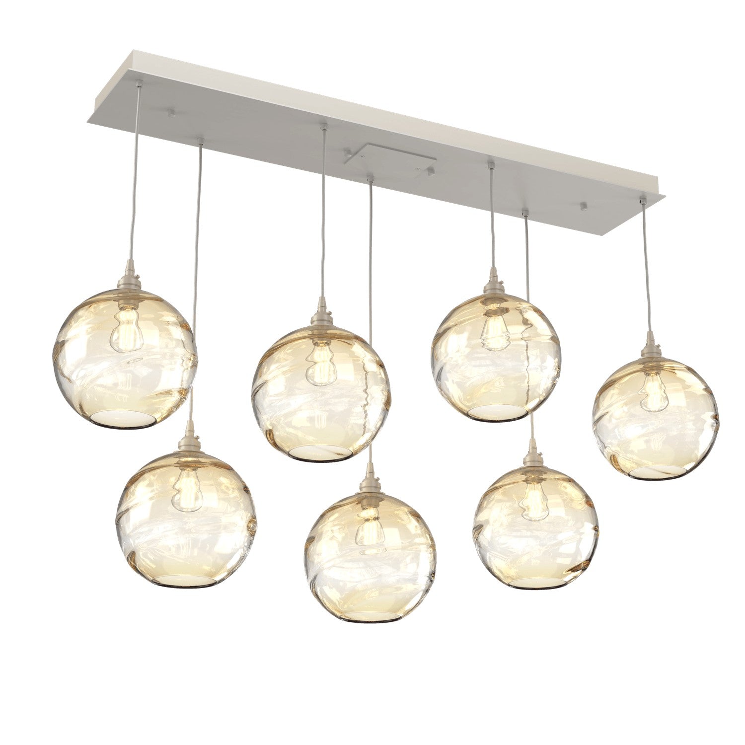 Hammerton Studio - PLB0047-07-BS-OA-C01-E2 - Linear Pendant - Terra - Beige Silver