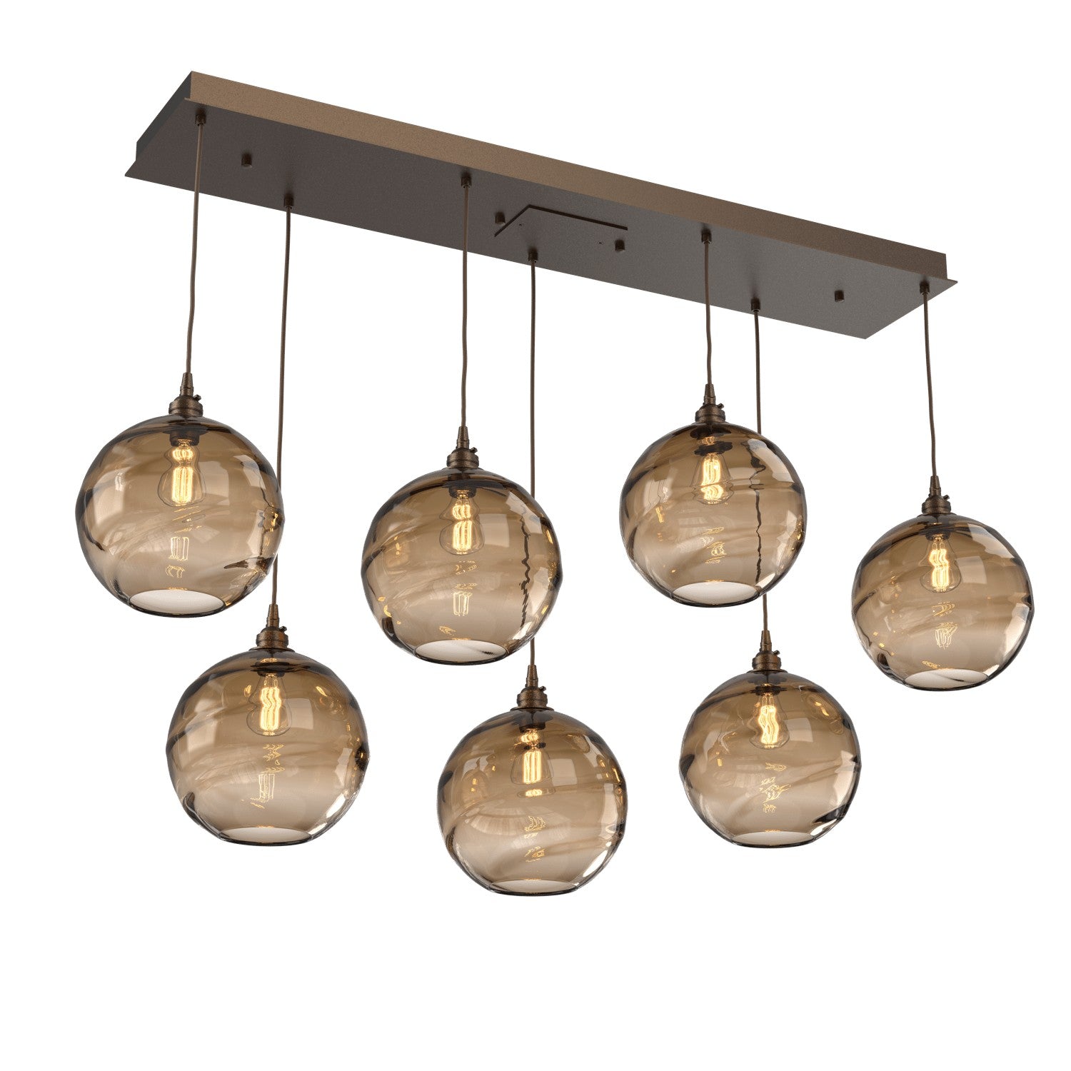 Hammerton Studio - PLB0047-07-FB-OB-C01-E2 - Linear Pendant - Terra - Flat Bronze