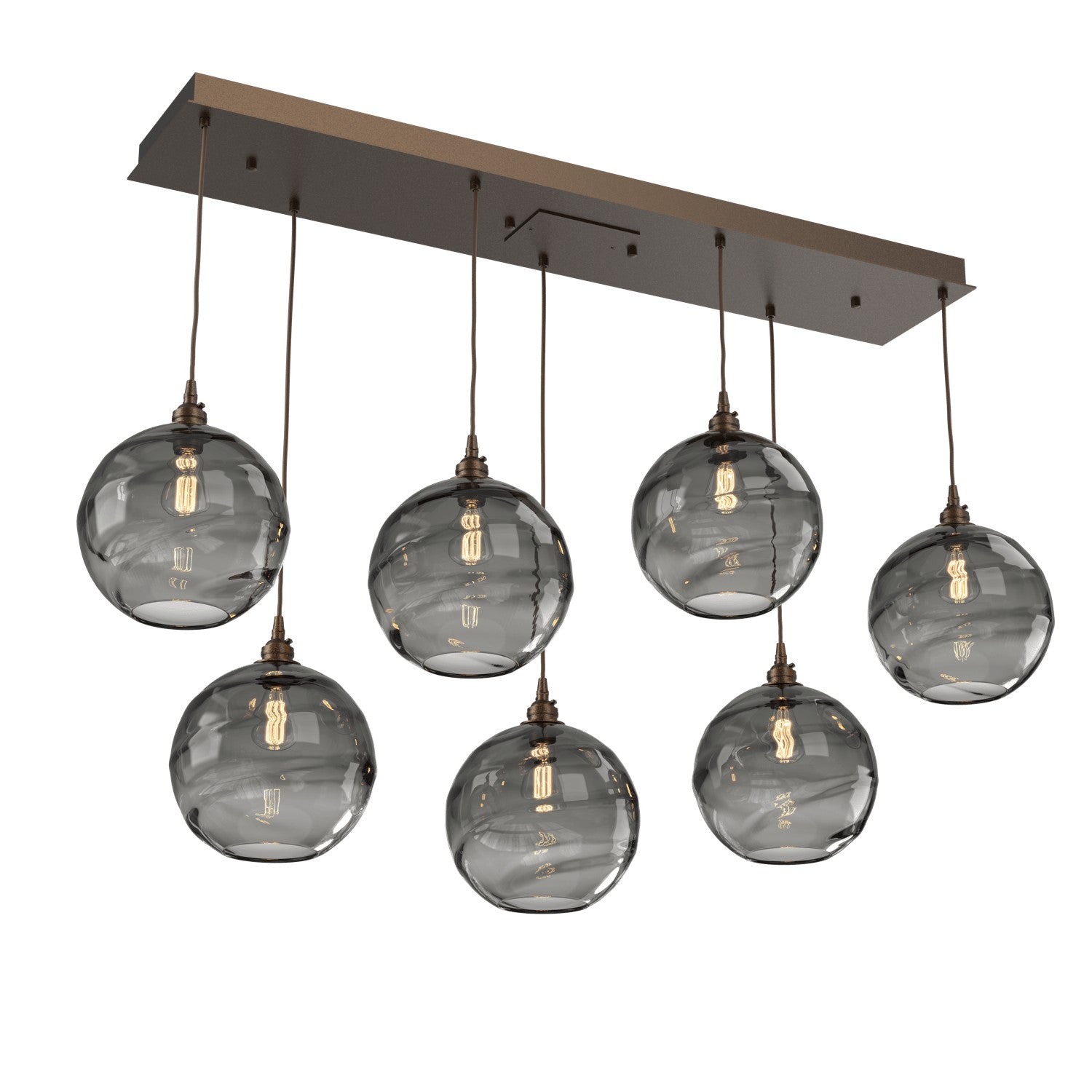 Hammerton Studio - PLB0047-07-FB-OS-C01-E2 - Linear Pendant - Terra - Flat Bronze