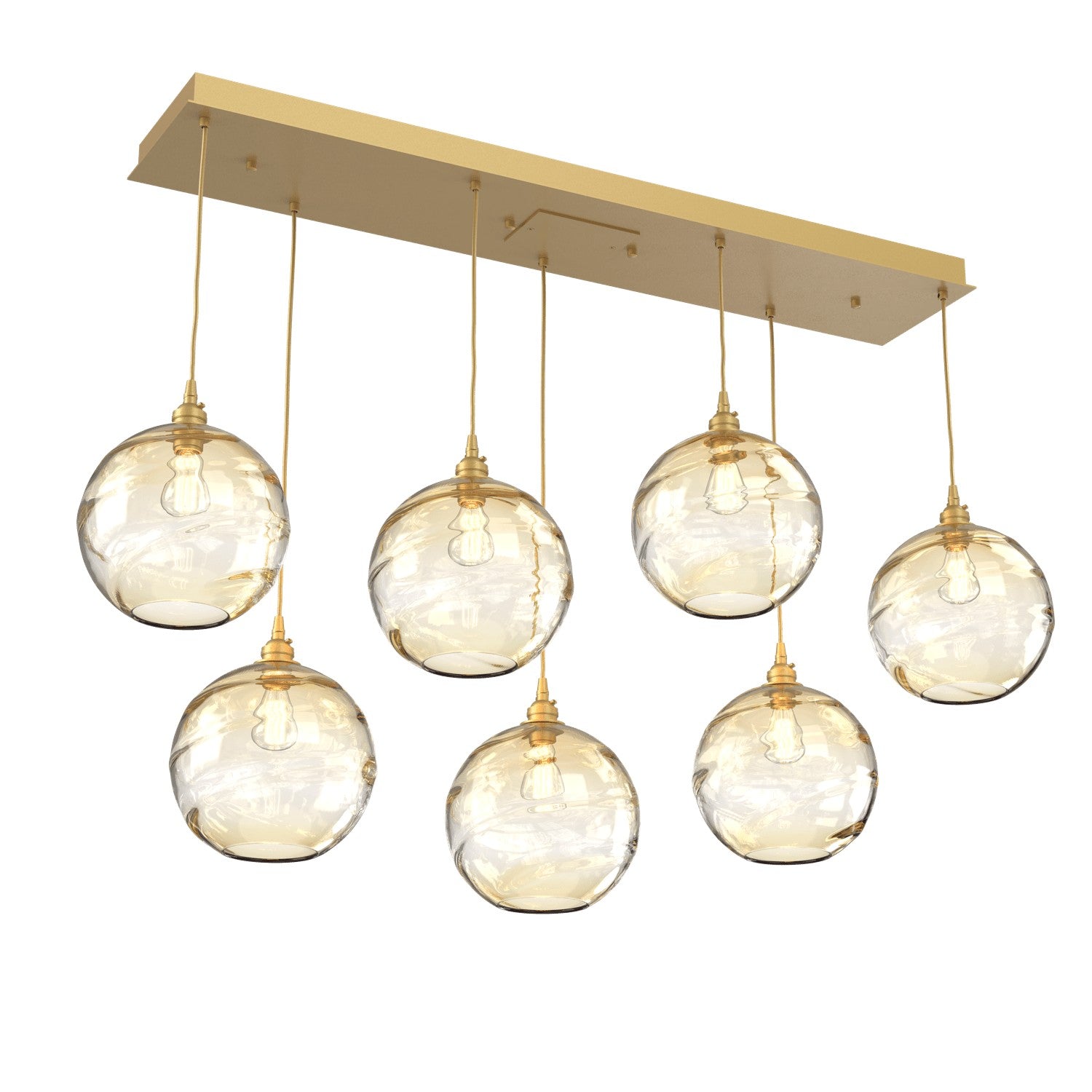 Hammerton Studio - PLB0047-07-GB-OA-C01-E2 - Linear Pendant - Terra - Gilded Brass