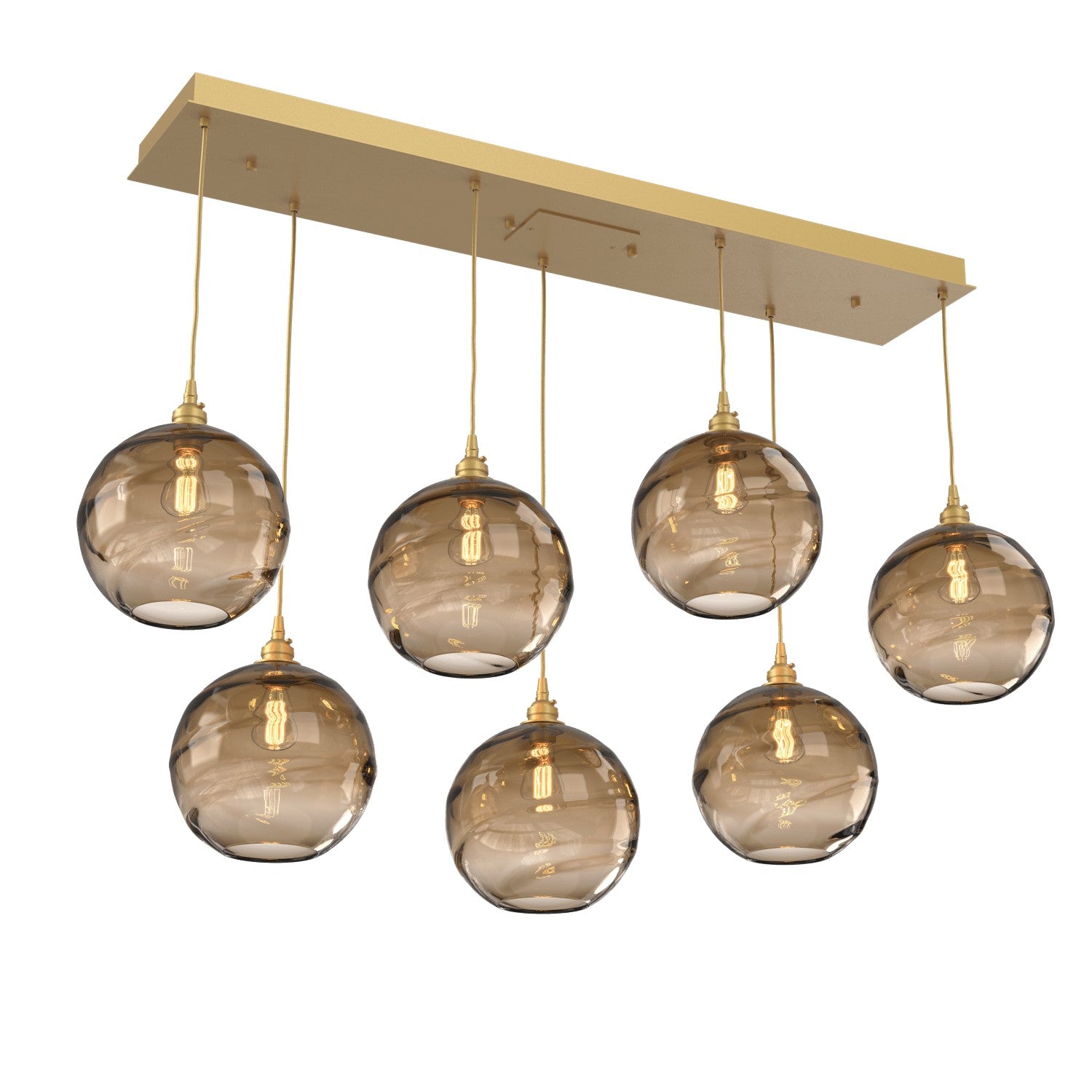 Hammerton Studio - PLB0047-07-GB-OB-C01-E2 - Linear Pendant - Terra - Gilded Brass