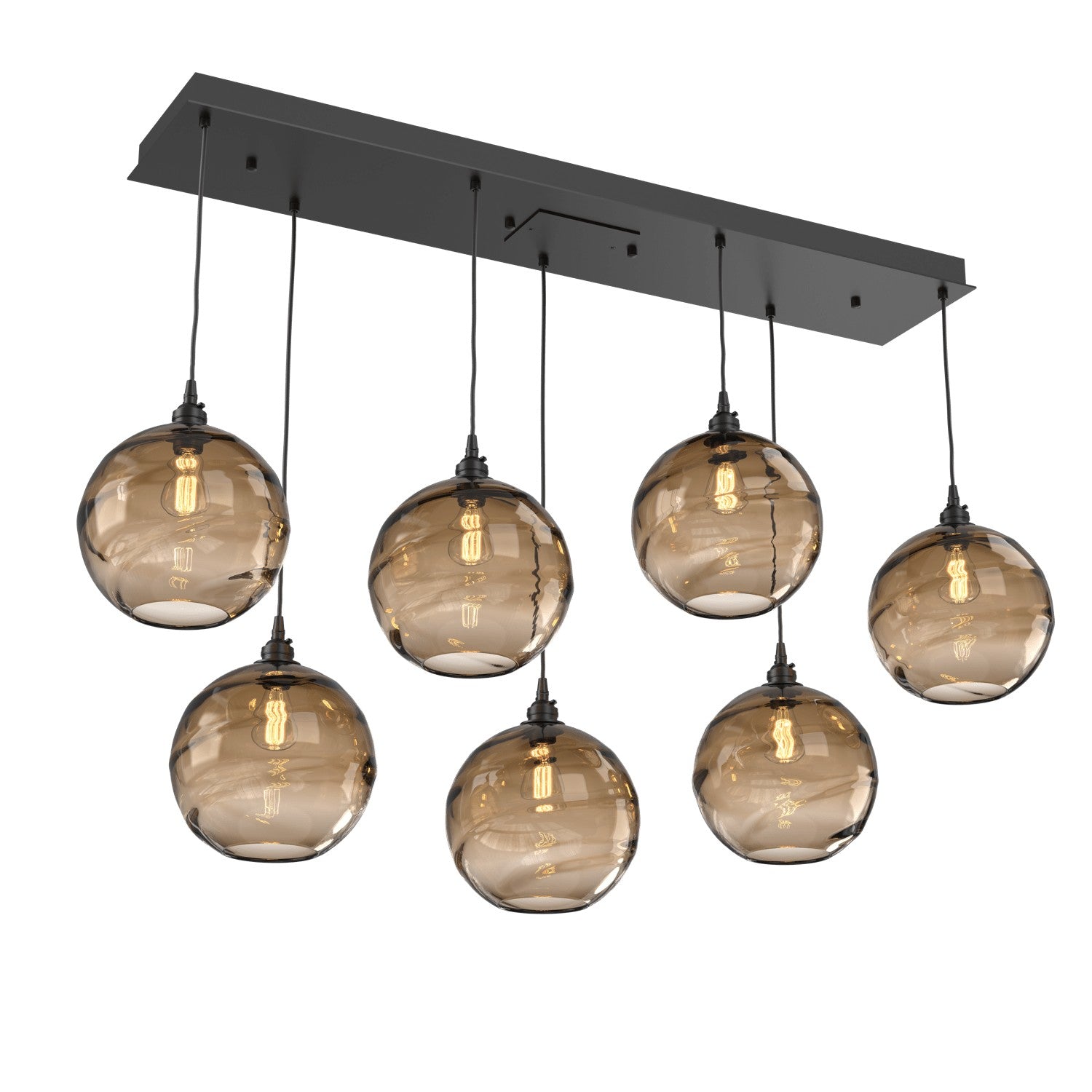 Hammerton Studio - PLB0047-07-MB-OB-C01-E2 - Linear Pendant - Terra - Matte Black