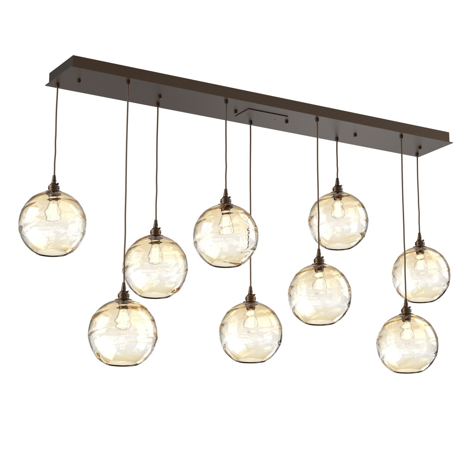 Hammerton Studio - PLB0047-09-FB-OA-C01-E2 - Linear Pendant - Terra - Flat Bronze