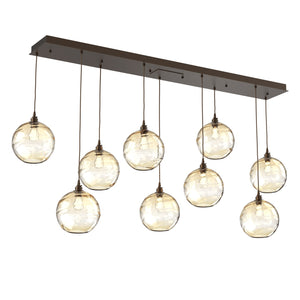 Hammerton Studio - PLB0047-09-FB-OA-C01-E2 - Linear Pendant - Terra - Flat Bronze