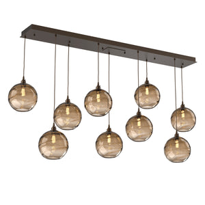 Hammerton Studio - PLB0047-09-FB-OB-C01-E2 - Linear Pendant - Terra - Flat Bronze