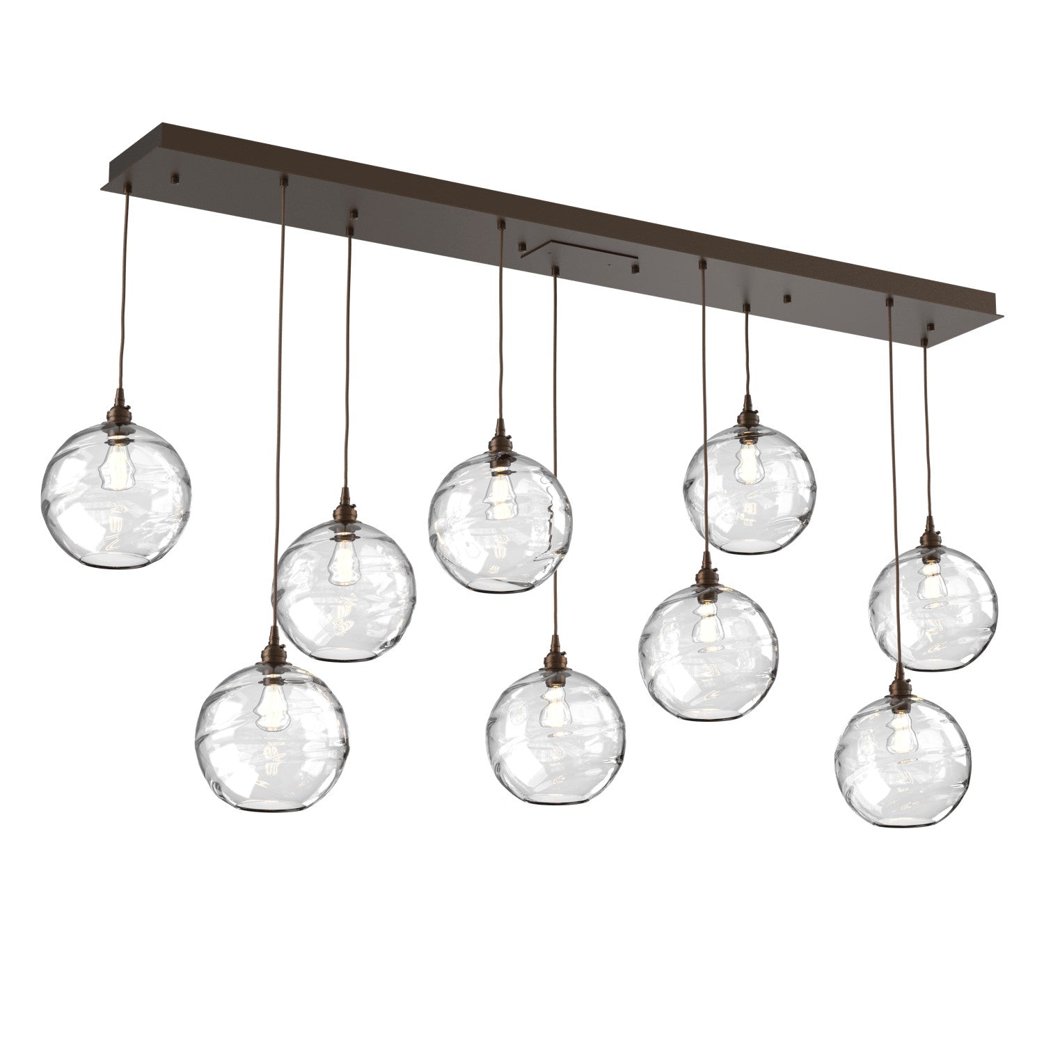 Hammerton Studio - PLB0047-09-FB-OC-C01-E2 - Linear Pendant - Terra - Flat Bronze