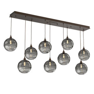Hammerton Studio - PLB0047-09-FB-OS-C01-E2 - Linear Pendant - Terra - Flat Bronze
