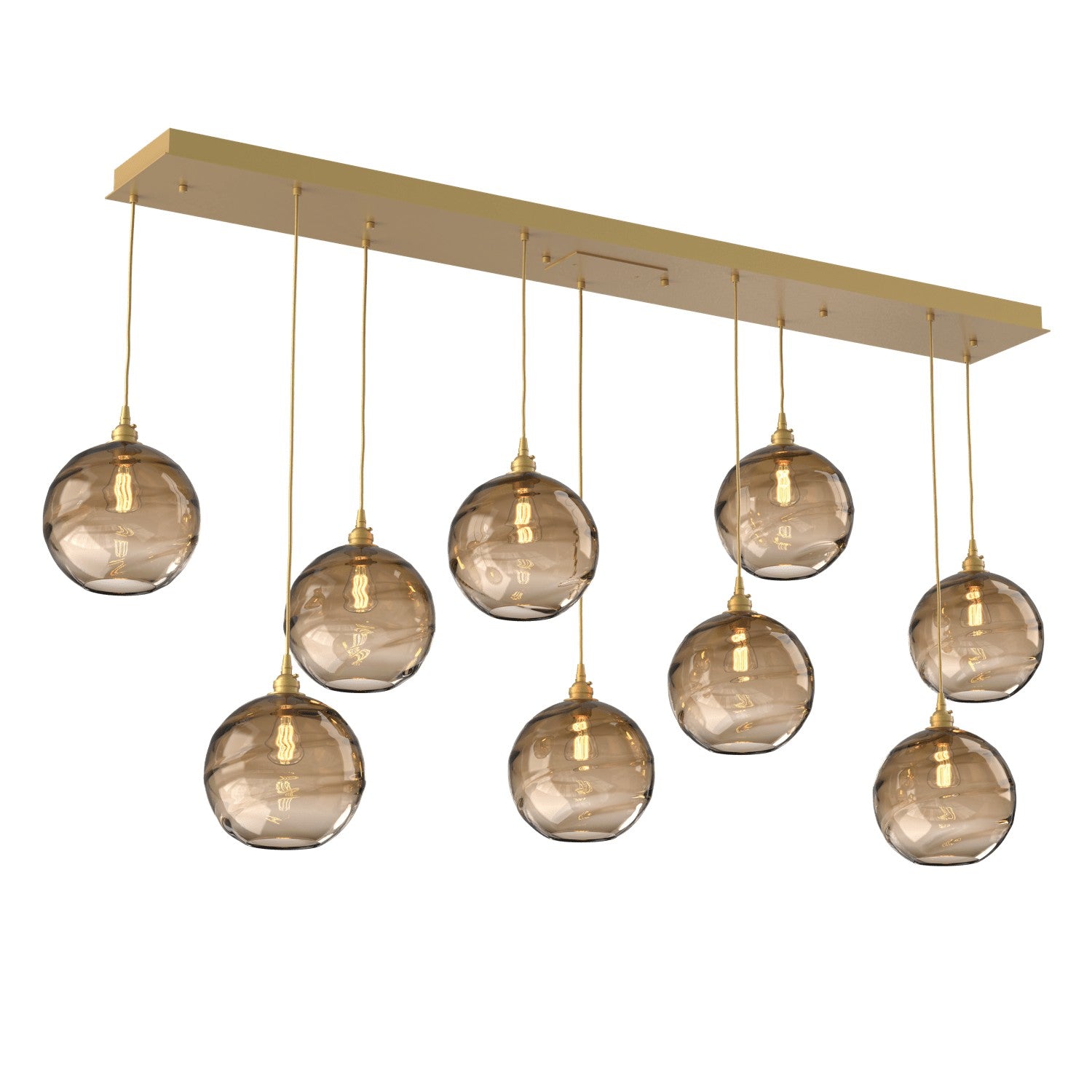 Hammerton Studio - PLB0047-09-GB-OB-C01-E2 - Linear Pendant - Terra - Gilded Brass