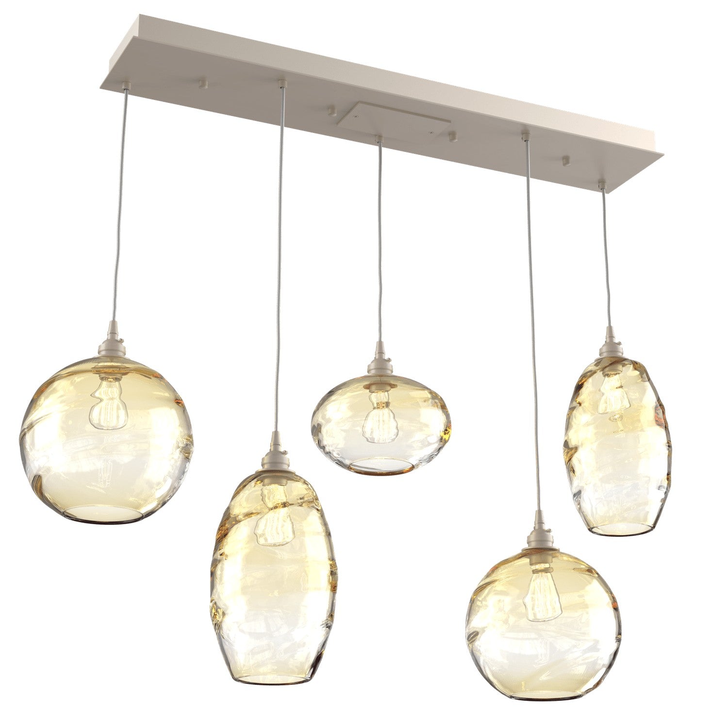 Hammerton Studio - PLB0048-05-BS-OA-C01-E2 - Linear Pendant - Misto - Beige Silver