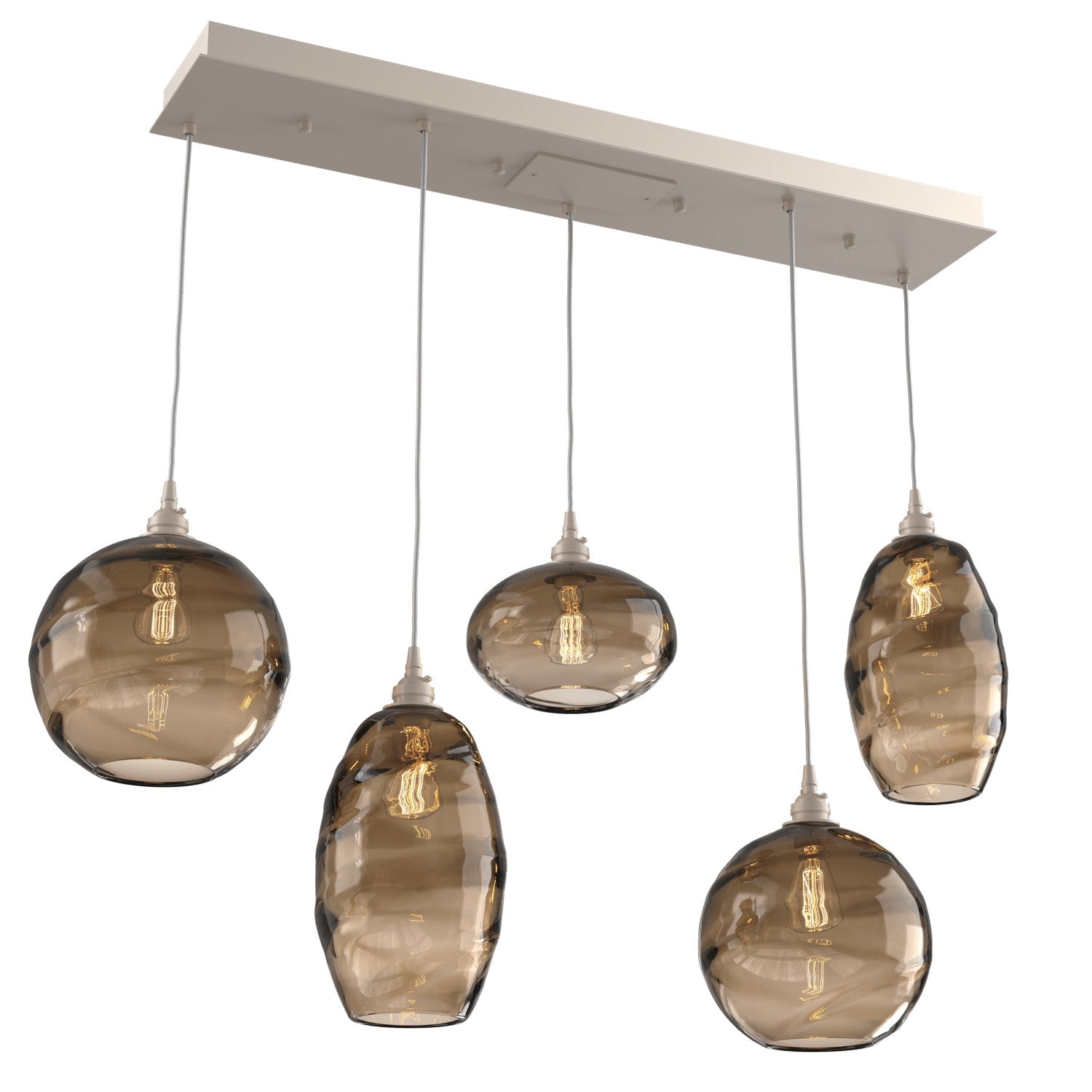 Hammerton Studio - PLB0048-05-BS-OB-C01-E2 - Linear Pendant - Misto - Beige Silver