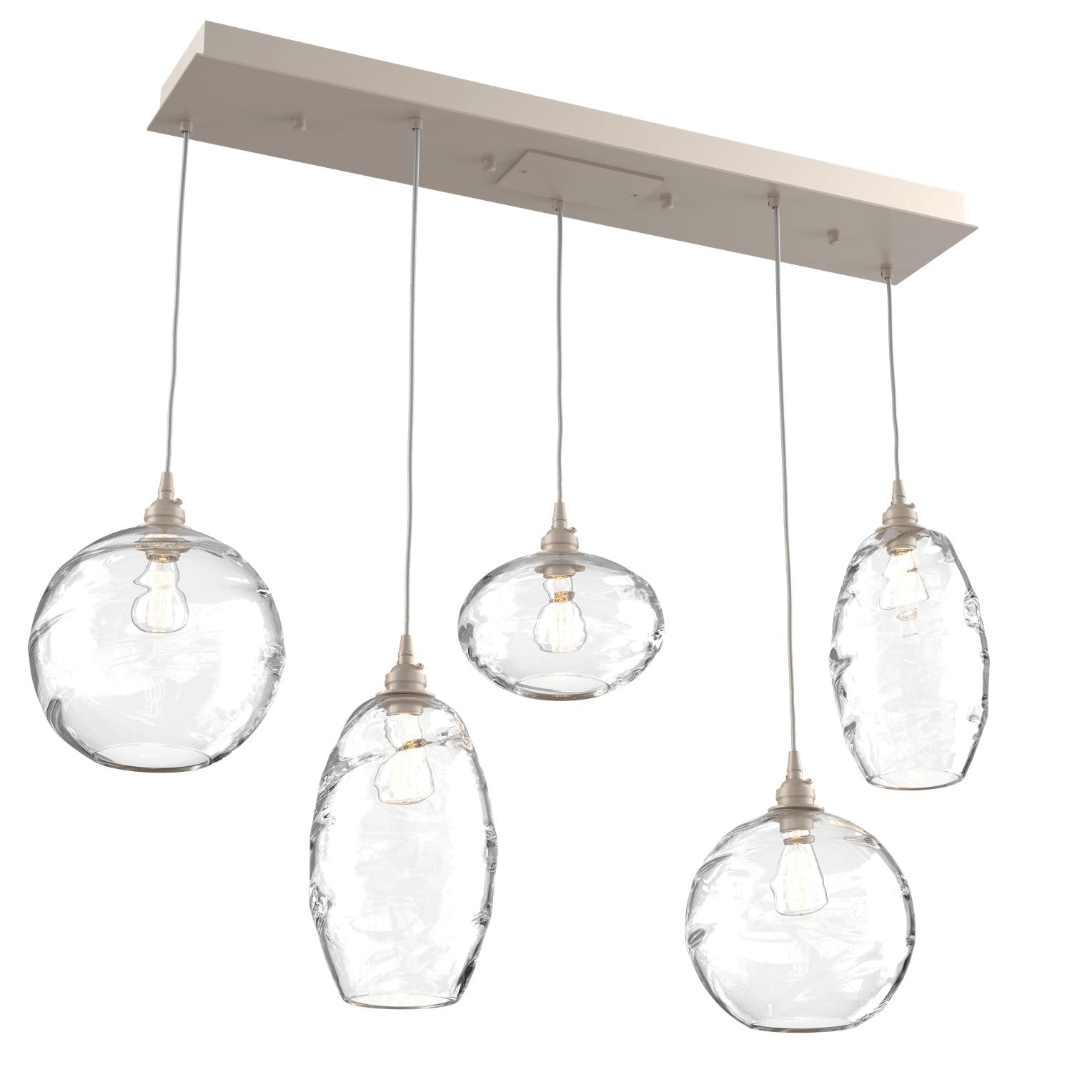 Hammerton Studio - PLB0048-05-BS-OC-C01-E2 - Linear Pendant - Misto - Beige Silver